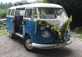 VW Bus mieten in München - sambabus-blau